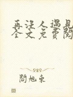 再没人遇见小说全文免费阅读