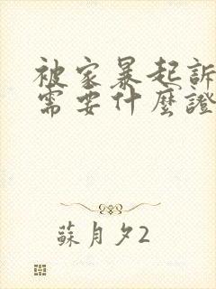 被家暴起诉离婚需要什么证据