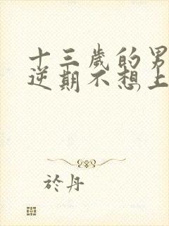 十三岁的男孩叛逆期不想上学了