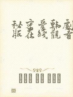 秘密爱韩剧完整版在线观看