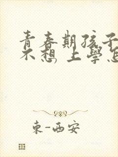 青春期孩子叛逆不想 上学怎么办