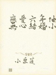 恋爱六年他一直无心结婚小说