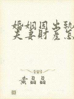 婚姻因出轨离婚夫妻财产怎么分配