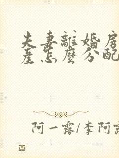 夫妻离婚房子财产怎么分配家暴