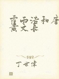 霍雨浩和唐舞桐黄文长