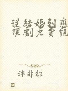 从结婚到恋爱电视剧免费观看全集