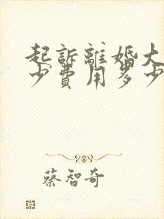 起诉离婚大概多少费用多少钱