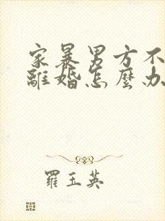 家暴男方不同意离婚怎么办