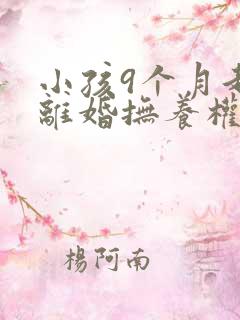 小孩9个月起诉离婚抚养权