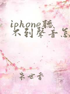 iphone听不到声音怎么回事