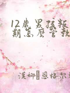 12岁男孩叛逆期怎么管教最合适