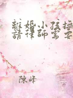 离婚小孩抚养权请律师需要多少钱