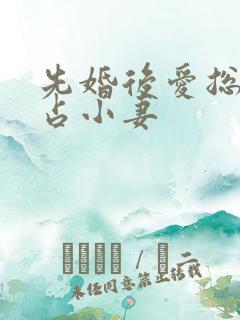 先婚后爱总裁独占小妻