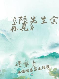 《陆先生余生不再见》