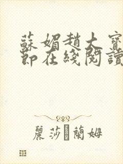 苏媚赵大宝全章节在线阅读