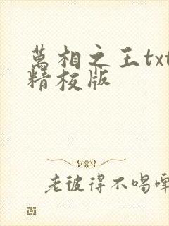 万相之王txt精校版