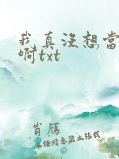 我真没想当反派啊txt