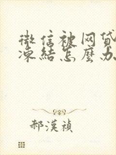 微信被网贷公司冻结怎么办