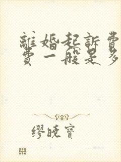 离婚起诉费律师费一般是多少钱啊