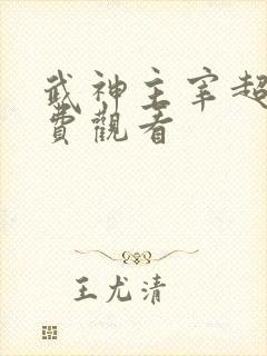 武神主宰超清免费观看