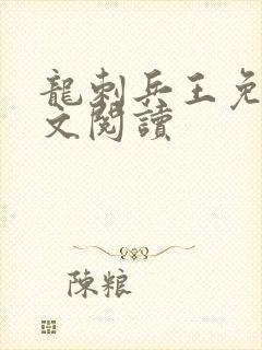 龙刺兵王免费全文阅读