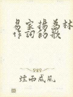 易家扬为林俊杰作词的歌