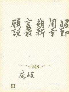 顾言朔周昭宁小说最新章节内容阅读