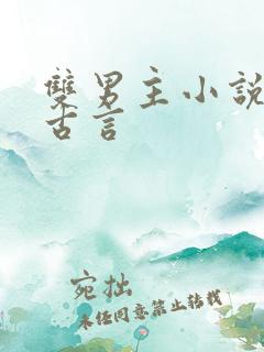 双男主小说推荐古言