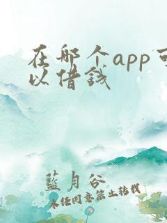 在哪个app可以借钱