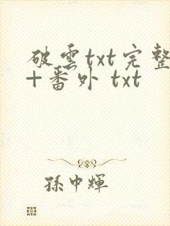 破云txt完整+番外 txt