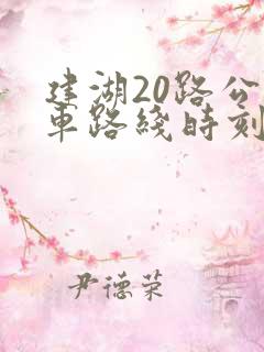 建湖20路公交车路线时刻表