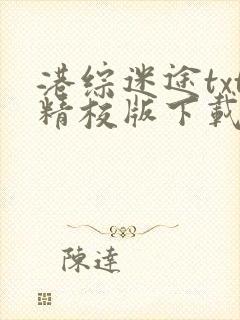 港综迷途txt精校版下载