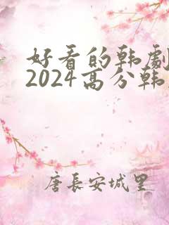 好看的韩剧推荐2024高分韩剧