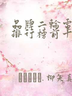 品牌二轮电动车排行榜前十名