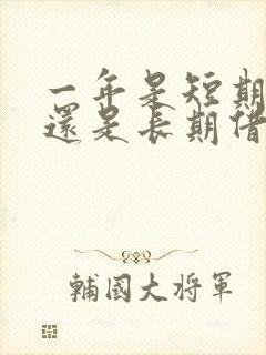 一年是短期借款还是长期借款