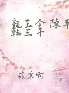 龙王令 陈平 韩三千