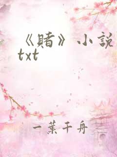 《赌》小说网盘txt