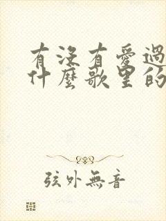 有没有爱过我是什么歌里的歌词