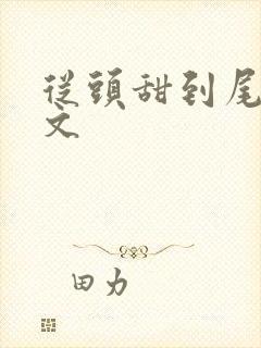 从头甜到尾的宠文