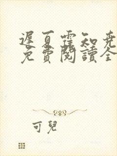 迟夏霍知尧小说免费阅读全文无弹窗