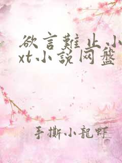 欲言难止小说txt小说网盘资源