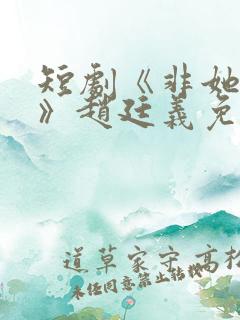 短剧《非她不可》赵廷义免费观看