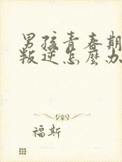 男孩青春期特别叛逆怎么办