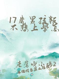 17岁男孩叛逆不想上学怎么办