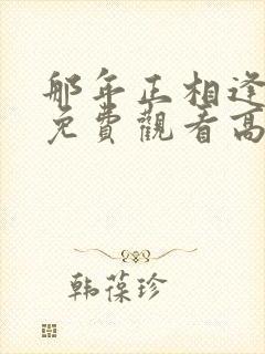 那年正相逢短剧免费观看高清