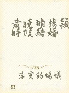 黄晓明杨颖什么时候结婚