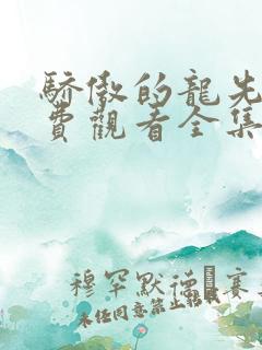 骄傲的龙先生免费观看全集