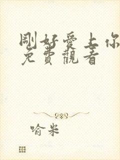 刚好爱上你短剧免费观看