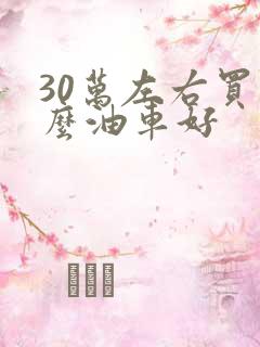 30万左右买什么油车好