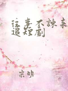 往事不谏来日可追短剧